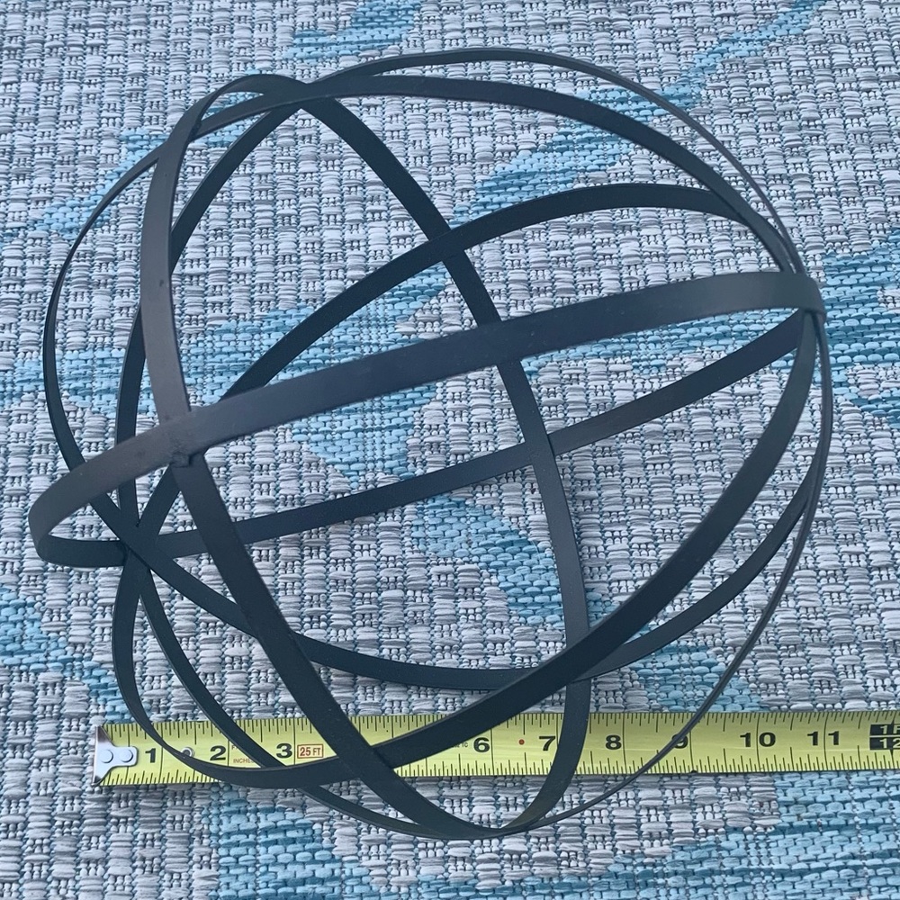 Black Metal Sphere - 10” - Picture 2 of 2